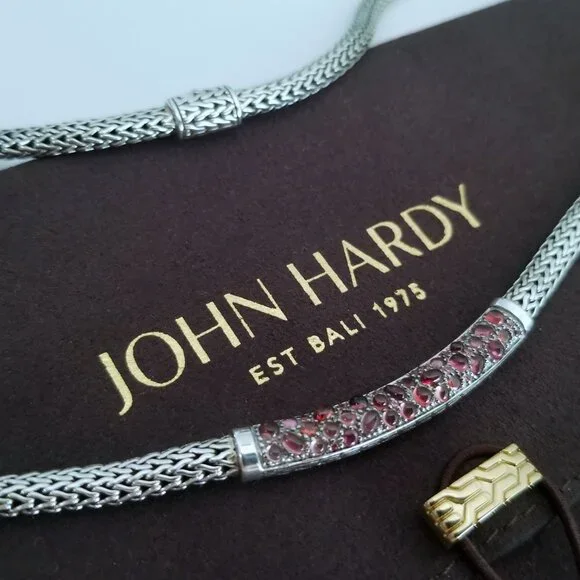 SOLD - JOHN HARDY *RARE* Raspberry Lava Tourmaline Necklace - 18" - New! $1495 - Picture 2 of 8